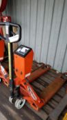 * Euroscales Pallet Truck with Weighing Facility. Please note this lot is located at Manby Airfield,