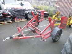 * A Reel Laying Trailer. Unknown Max Drum Load, Max Drum Width 1400mm approx.