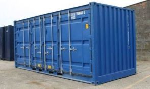 * Steel Shipping/Storage Container, 20ft x 8ft, full side access, double end doors, 2 double side