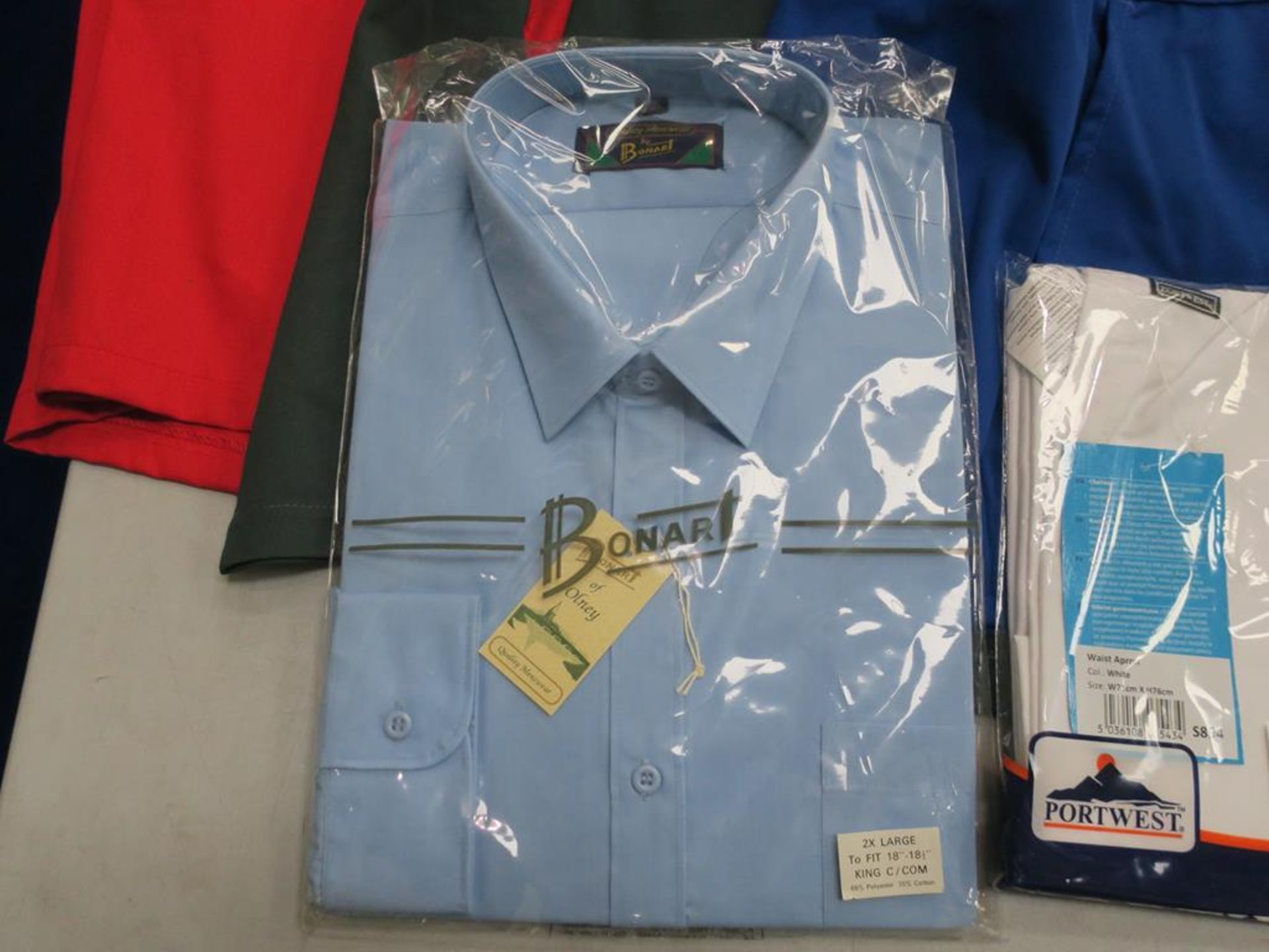 * A box of polyester/cotton Pale Blue Pilot Shirts (various sizes), also includes a small quantity - Image 2 of 6