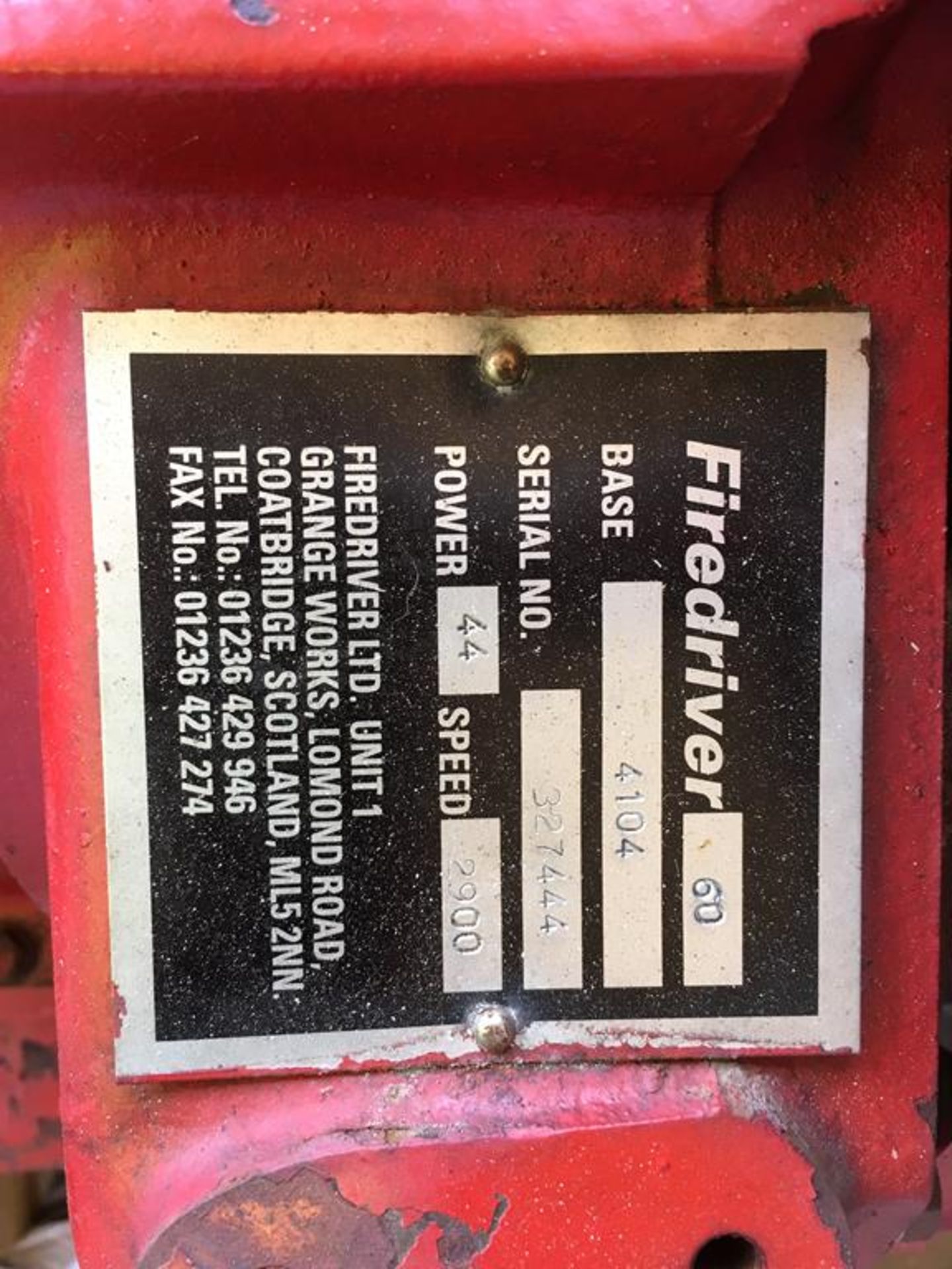 * Iveco 44hp Firedriver 60 Skid mounted Fire Pump. A Fire Driver 60 Skid Mounted Diesel Fire Pump - Image 3 of 3