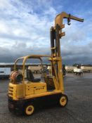 * Hyster Gas Forklift Truck with Crane Attachment. Please note this lot is located at Manby