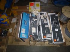 * A Pallet to contain Various Manual Mitre Saws. Please note there is a £5 Plus VAT Lift Out Fee