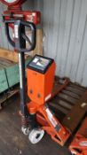 * Euroscales Pallet Truck with Weighing Facility. Please note this lot is located at Manby Airfield,