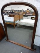 * A Late Victorian Oak Framed Overmantel Mirror 137cm x 135cm overall (est £30-£40)