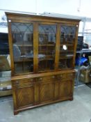 A Bevan - Funnell Reproduction Wall Display/Bookcase Unit with Adjustable Shelves (H200cm, W151cm,