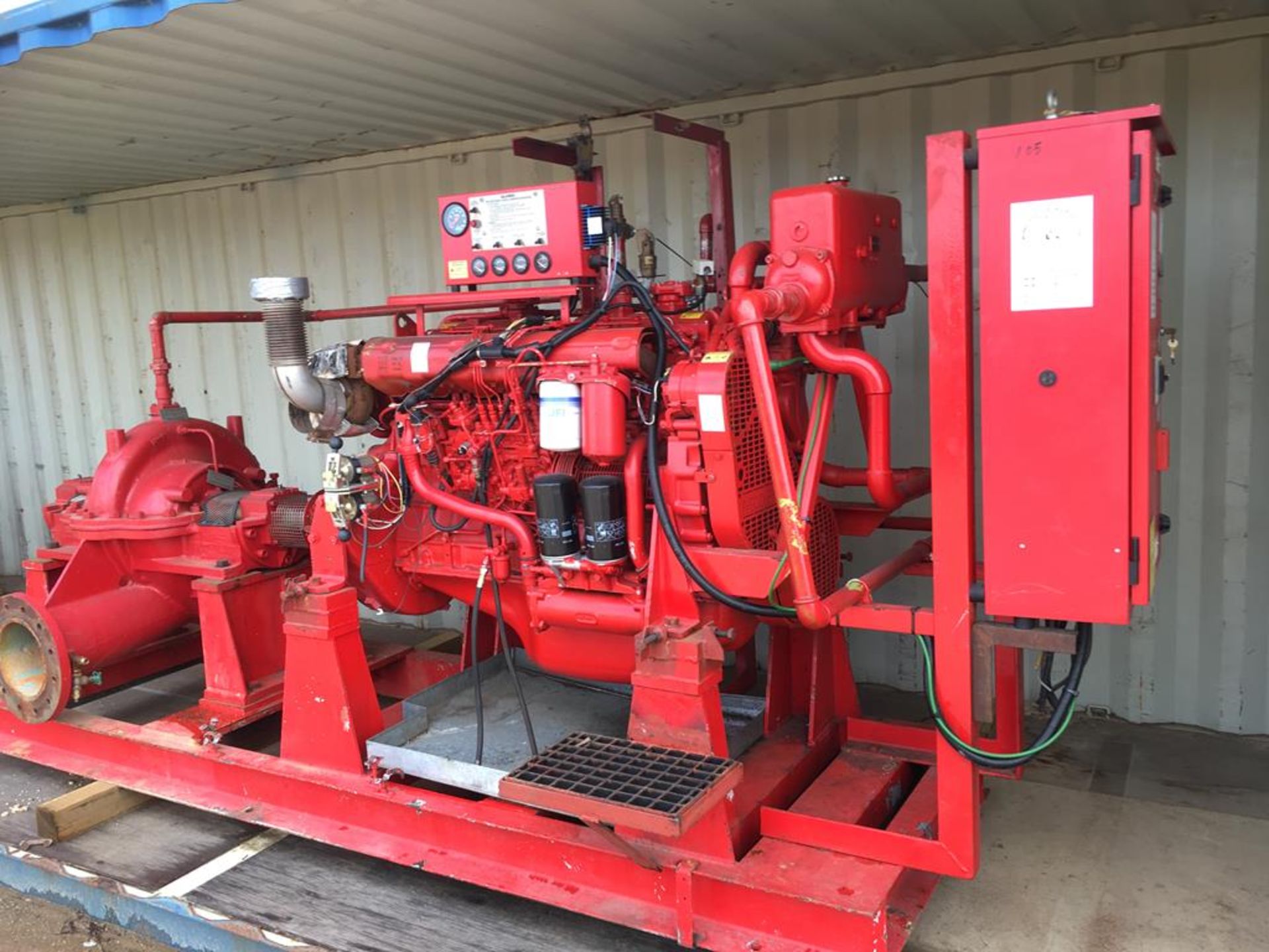 * Iveco 423hp High Volume Fire Pump. A high Volume Skid Model Clarke Model 8210 NLRT Fire Pump