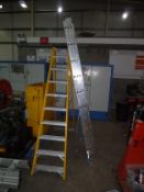 * A LYTE 10 Rung Step Ladder together with a Mac-Allistar Triple Extendable 27 Rung Ladder