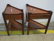 * Two Corner Bedside Tables (2) (est £20-£40)