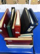 Stamps. A box of mixed World Stamp Albums and Stock Books (14 in total) (est £60-£80)