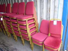 * 65+ Gold Painted and Red Upholstered Chairs