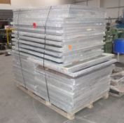 * Approx 60 various Aluminium Screen Printing Frames to pallet. Please note there is a £10 plus
