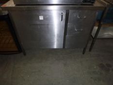 * A Stainless Steel Catering Cupboard and Contents