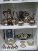 Four Silver Hallmarked (Filled) Candle Sticks, a Silver Plated Photo frame (Boxed) from the