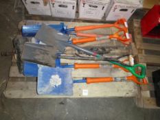 * A Pallet to include Shovels, Rubber Mallet and a Tamper