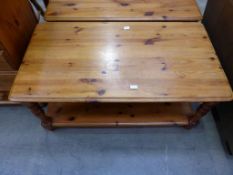 * A modern pine two tier rectangular Coffee Table (est. £20-£40)