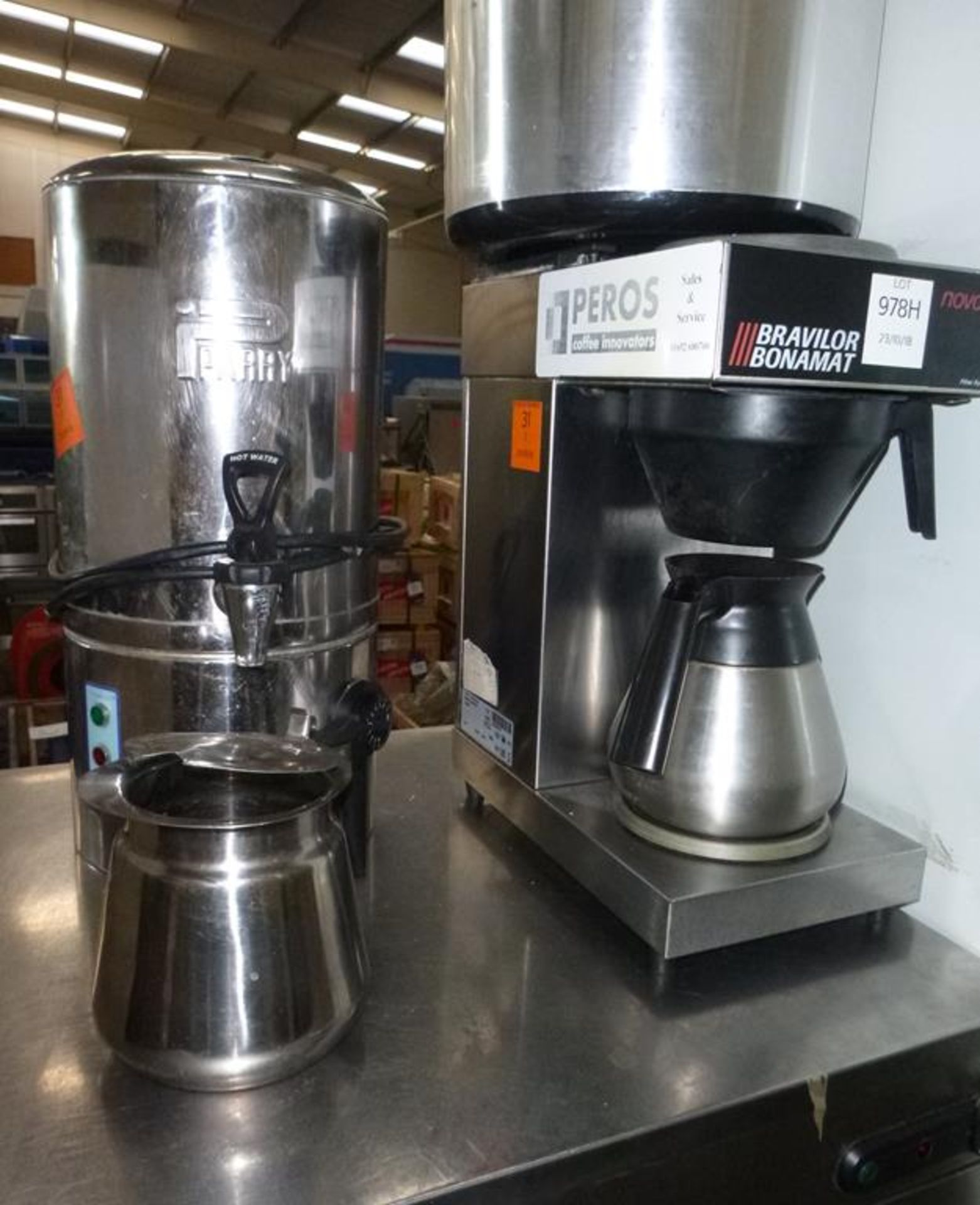 * A Bravilor Bonamat Coffee Machine and a Parry Hot Water Dispenser