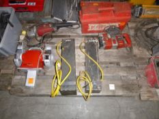 * A pallet to contain a 110V Grinder, a 240V Bench Grinder, 2 x 110V Welding Rod Drying Quills, a