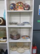 Four shelves of Collectable Plates to include Limited Edition Examples 'Madonna Profetica', Lancelot