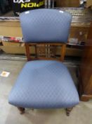 A Blue Upholstered Nursing Chair (est £40-£70)