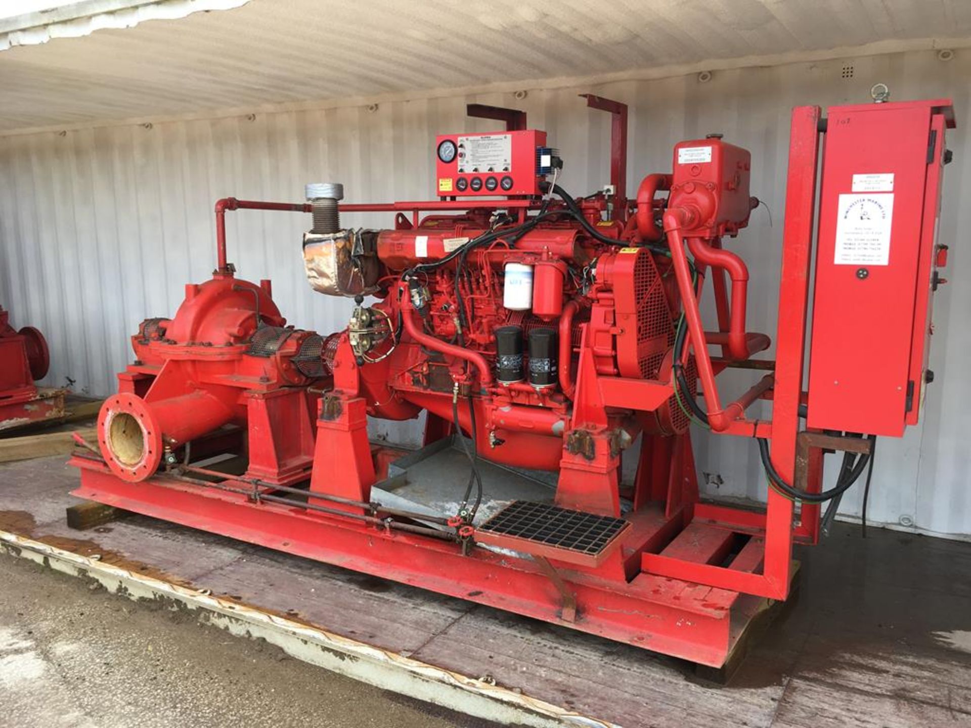 * Iveco 423hp High Volume Fire Pump. A high Volume Skid Model Clarke Model 8210 NLRT Fire Pump