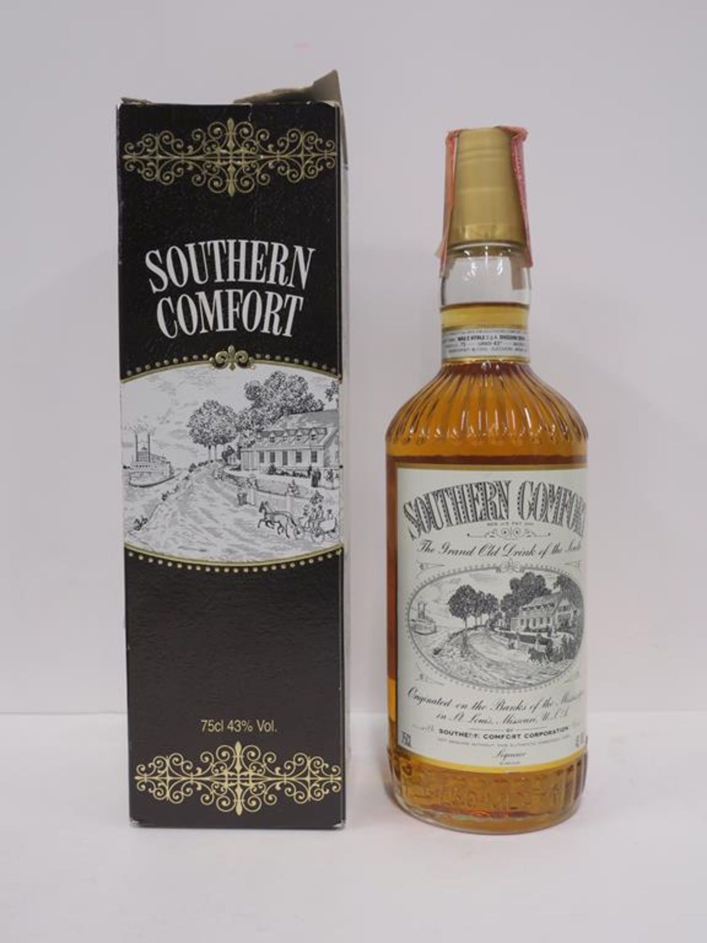 A 75cl Bottle of Southern Comfort made and bottled in Ireland at 43% ABV which is higher than