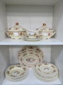 Twenty One pieces of Ridgways 'Lynton' Ceramics to include two lidded Tureens, Gravy Boat, serving