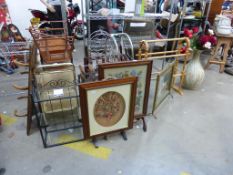 A selection of miscellaneous furniture to include Fire Guards, Wine Racks, Three Tier Trolley, Small