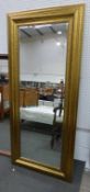 * A tall moulded gilt framed Dressing Mirror 183cm x 81cm overall (est £30-£50)