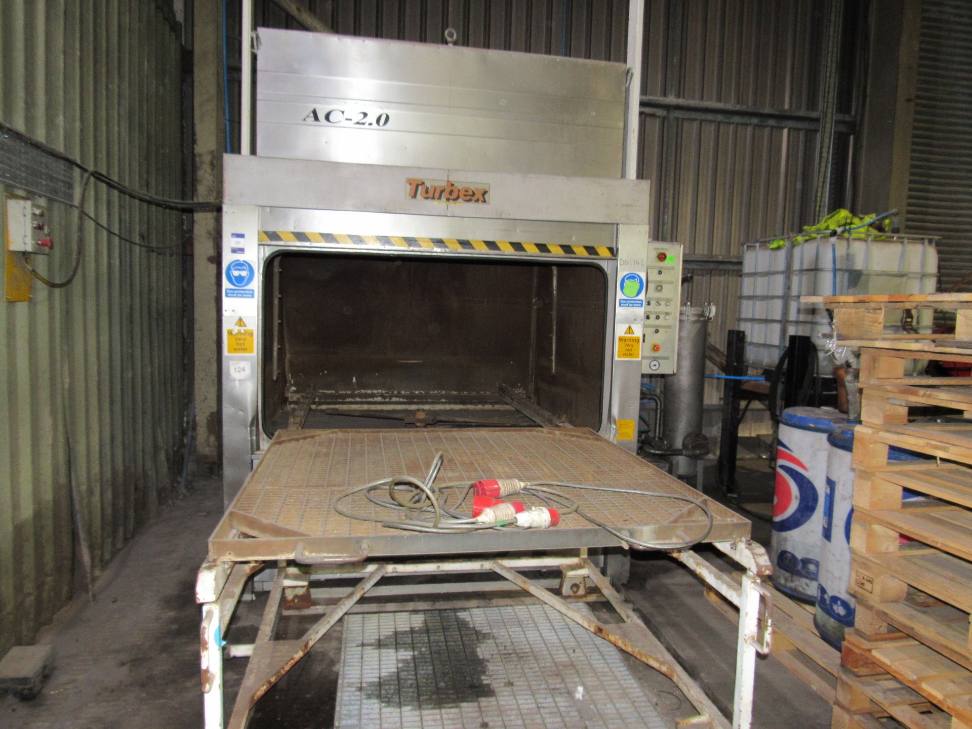 Turbex parts washer. 1600mm by 1600mm wash table with 1200mm door opening, for washing machine - Image 2 of 4