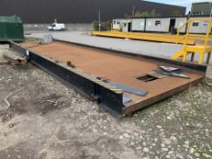 40 Ton Weighbridge with load cells, 12 meters by 3 meters.