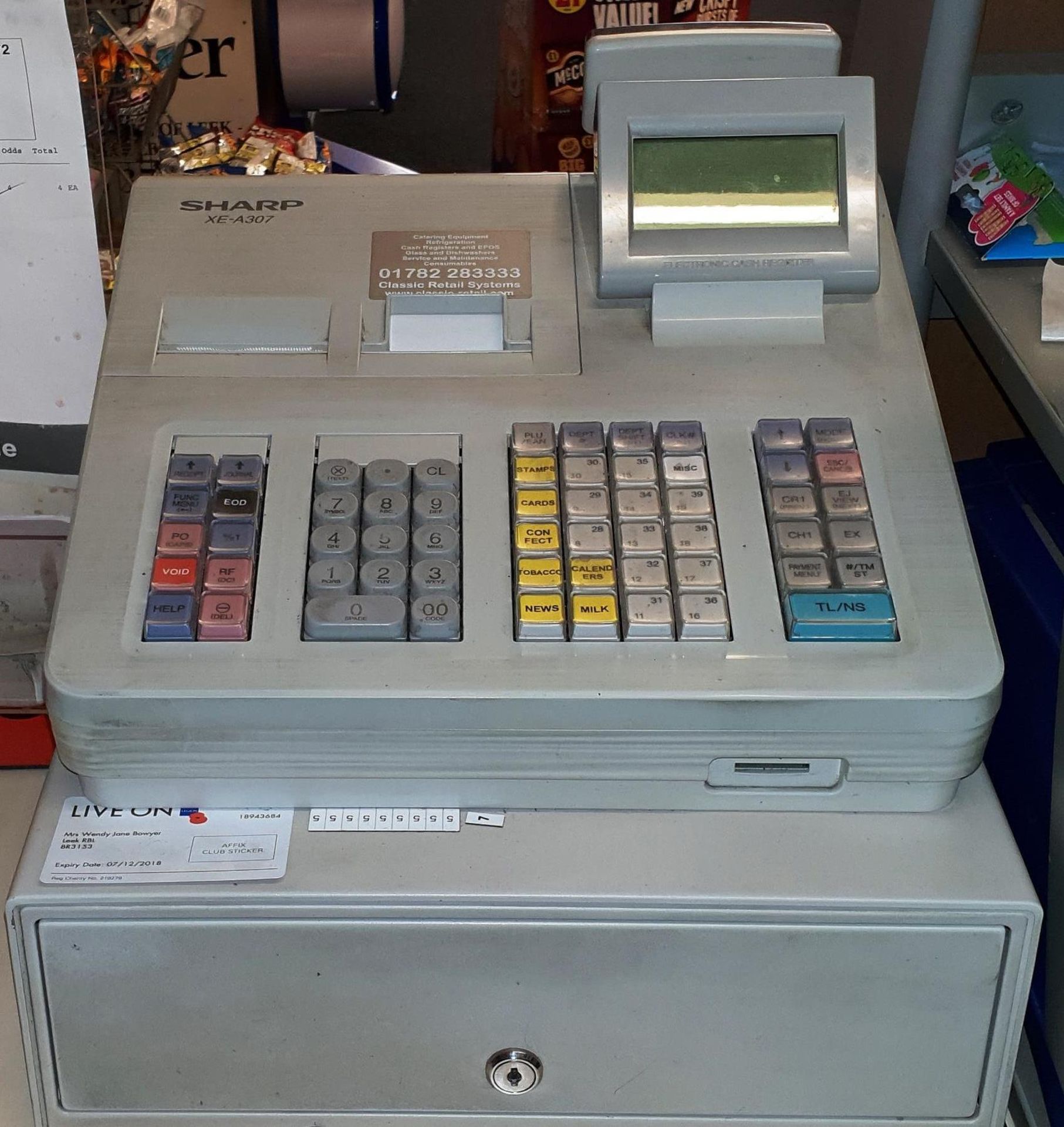 Sharp XE-A307 cash register and a Casio TE2000 cash register (Located in Stockport - Viewing