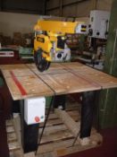 * Dewalt Cross Cut Saw CE. Please note there is a £10 Plus VAT Lift Out Fee on this lot