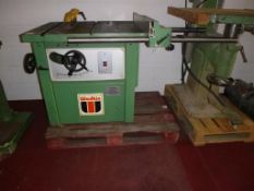 * Wadkin 10'' AGS/P Tilt Arbor Saw Bench, SN: 88464. Please note there is a £10 Plus VAT Lift Out