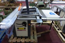 * Axminster MJ12-1600 Sliding Table Saw CE 240V 2.2kW. Please note there is a £10 Plus VAT Lift Out