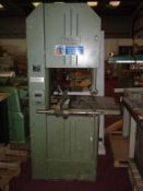 * Wadkin 20'' BZB Bandsaw S/N 20BZB/67872. Please note there is a £10 Plus VAT Lift Out Fee