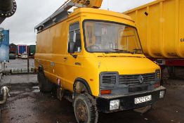 * 1989 Renault 50 Series S75; 4x4 Spencer EFB Cherry Picker c/w hydraulic stabilisers and man ba