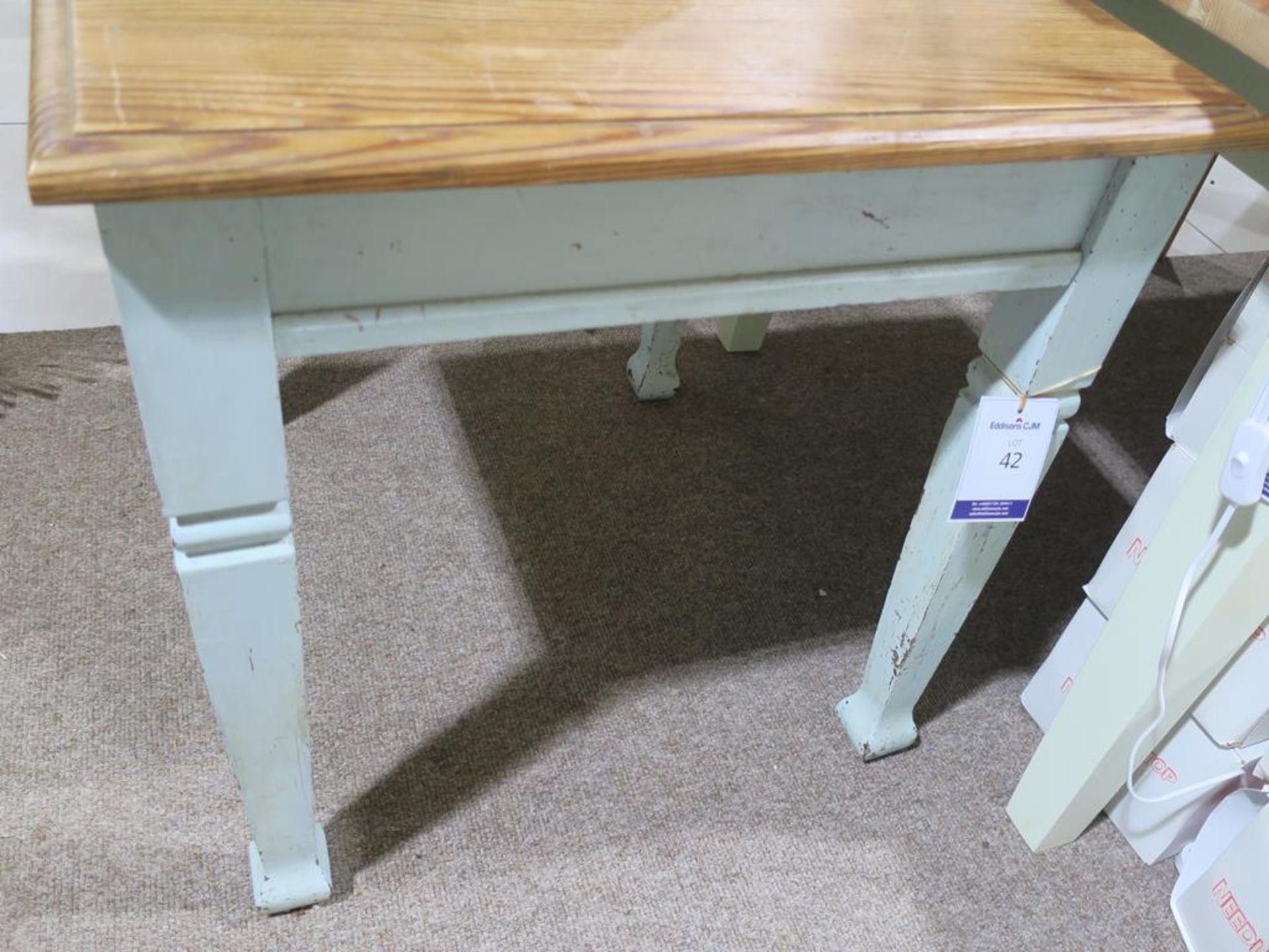 * A 'Retro' Table with pine top and painted base (H 74cm, W 72cm, D 72cm) (RRP £95) - Image 3 of 4