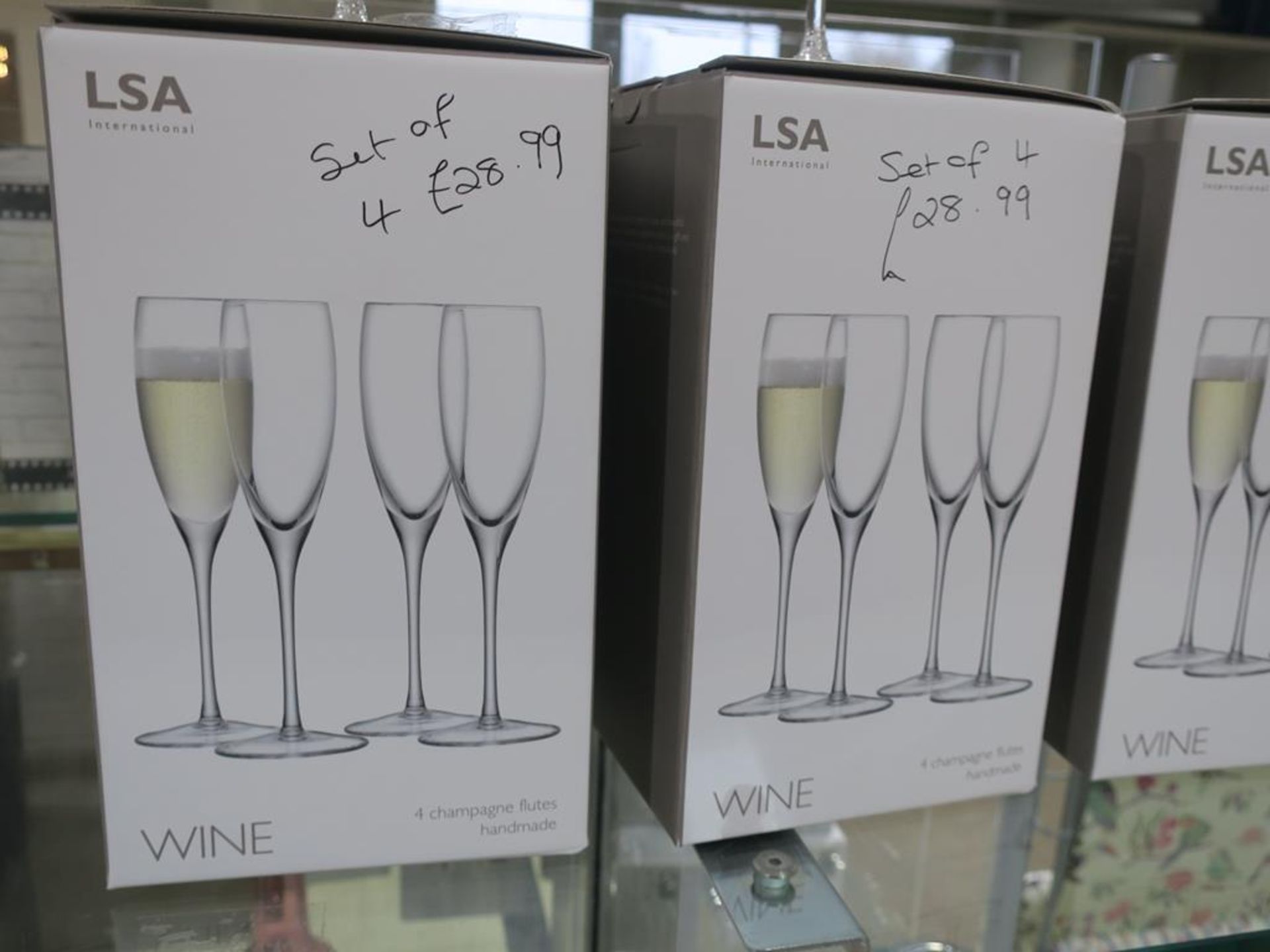 * A Set of Six Wine Glasses (RRP £36) together with six boxes each containing 4 Handmade Champagne - Image 5 of 6