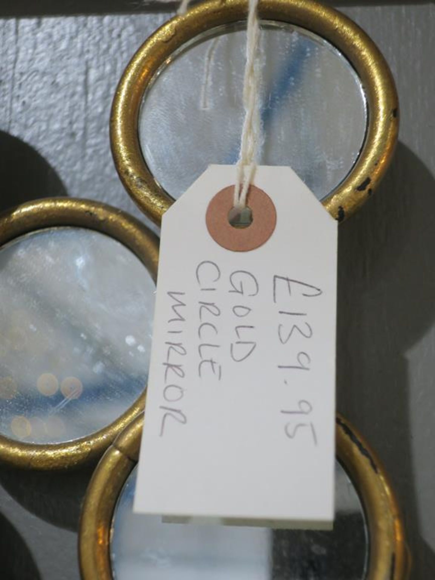 * A Gold Coloured 'Circle' Mirror (H 110cm, W 66cm) (RRP £139) - Image 3 of 3