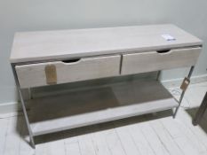 * A Voyage Hall/Side Table with two drawers and undertier (H 80cm, W 130cm, D 40cm) (RRP £688)