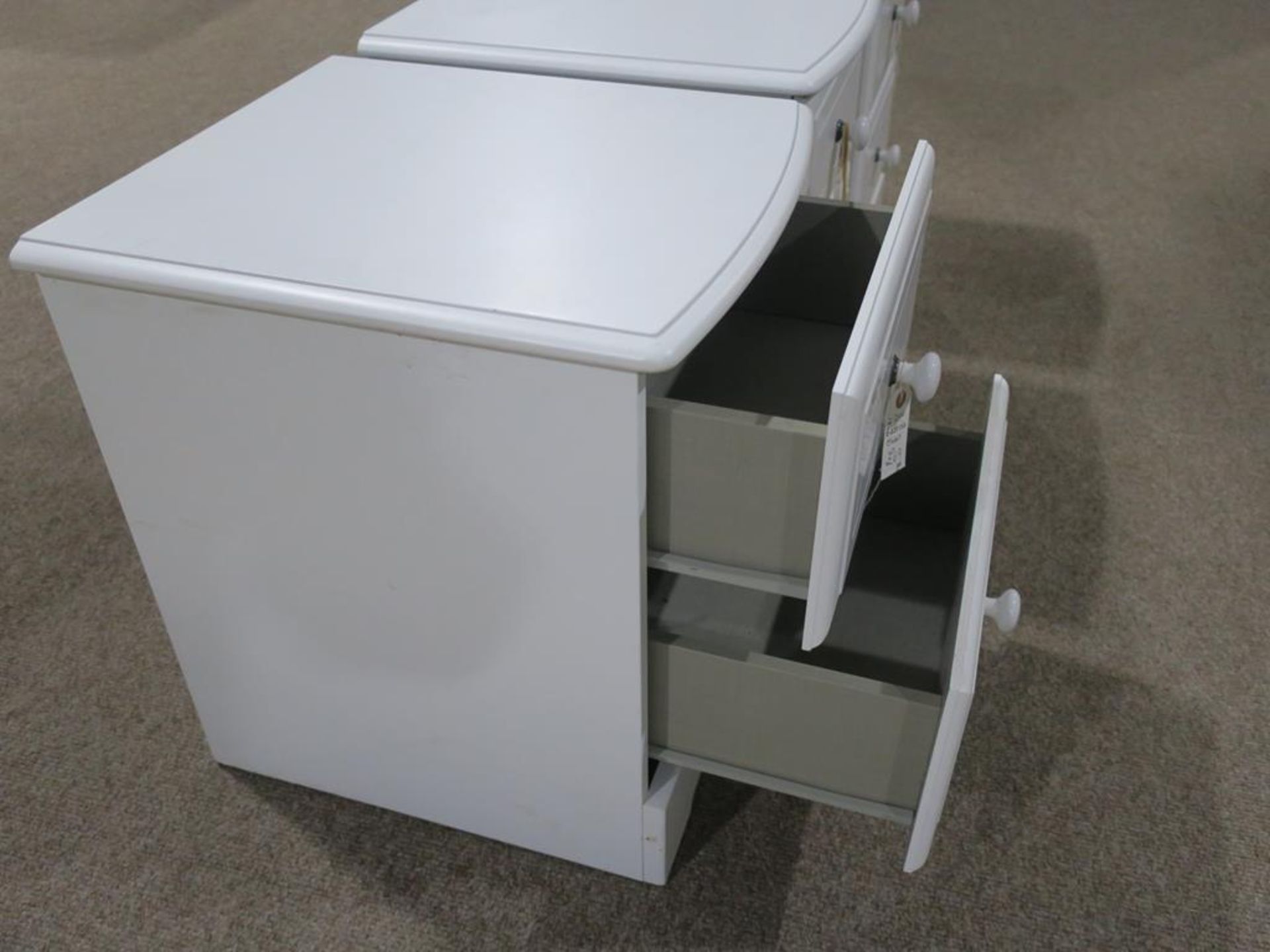 Three White Two Drawer Chests (H 54cm, W 43.5cm, D 47cm) (£) (RRP £207) - Image 2 of 3