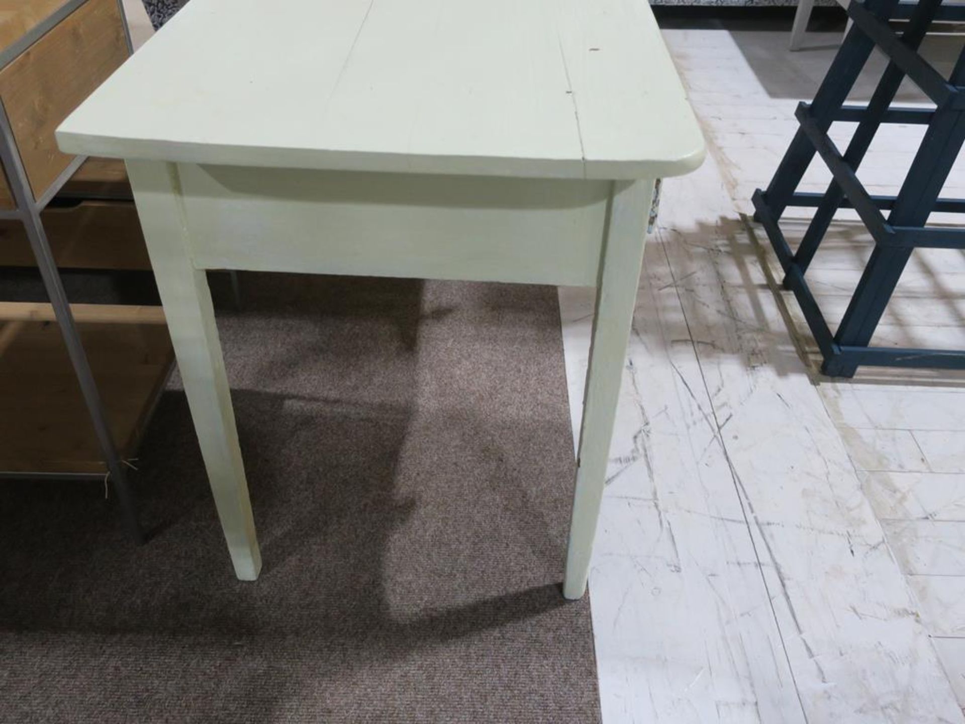 A Painted Table with two drawers (H 80cm, W 129cm, D 58cm) (RRP £250) - Image 2 of 5