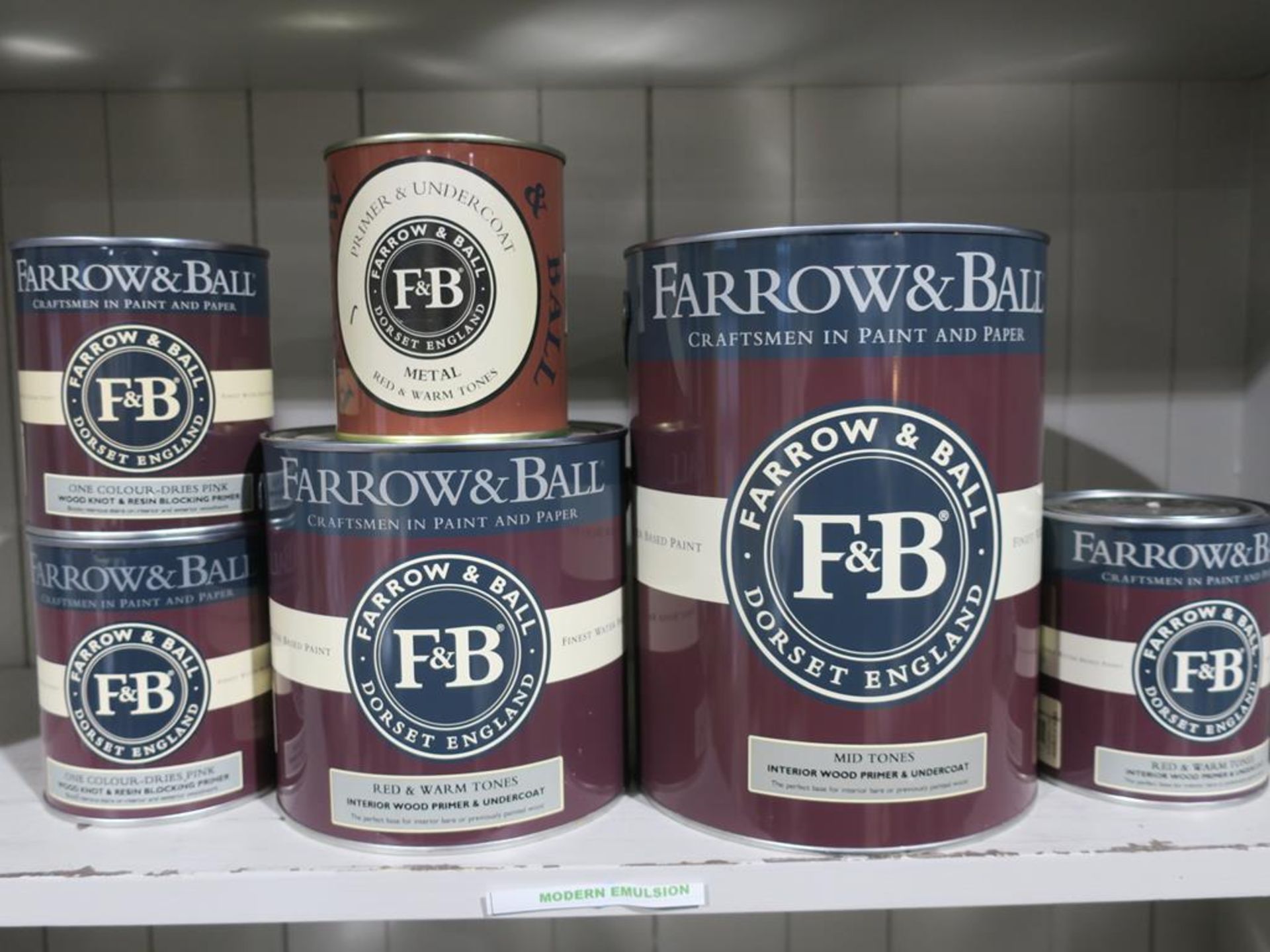 * Farrow and Ball Premier Undercoat and Knotting - 5 x 2.5L, 4 x 0.75L and 1 x 5L of various - Image 4 of 4