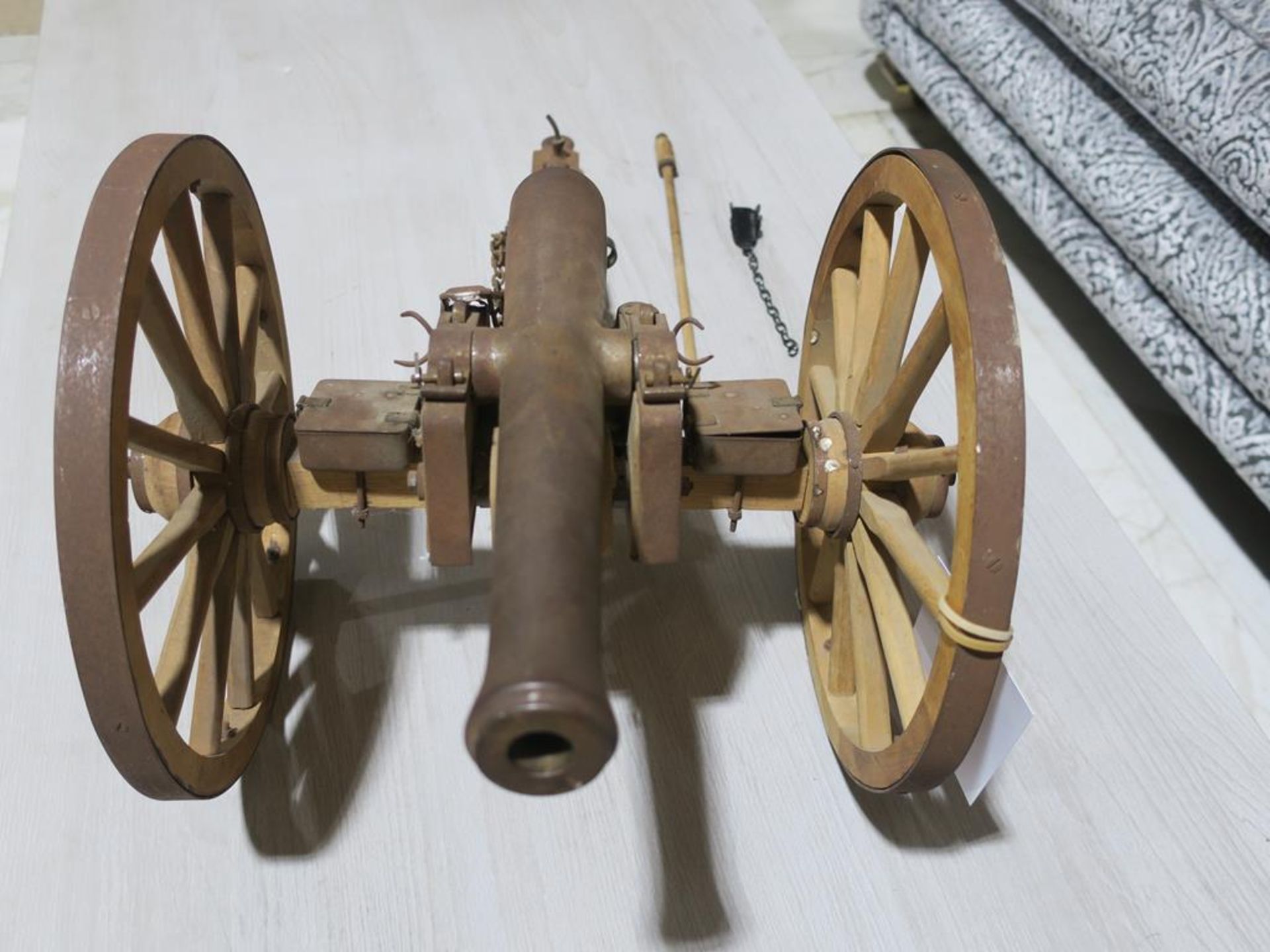 A Decorative Cannon with Metal Barrel, Fittings and Tyres (RRP £350) - Image 2 of 4