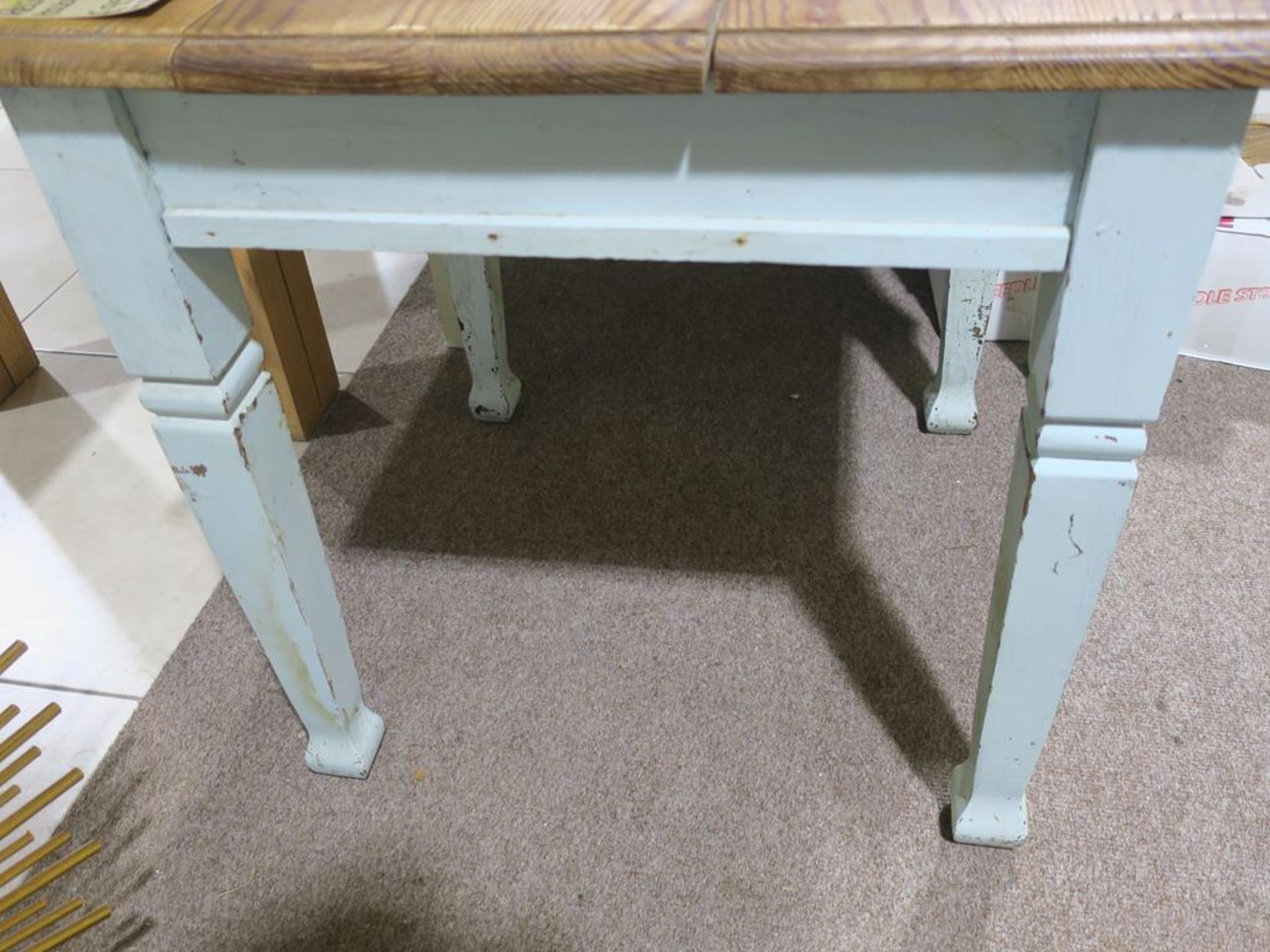 * A 'Retro' Table with pine top and painted base (H 74cm, W 72cm, D 72cm) (RRP £95) - Image 2 of 4