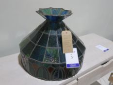 An Art Nouveau/Deco Original Stained Glass Lampshade (H 34cm, diameter of base 45cm approx) (RRP £