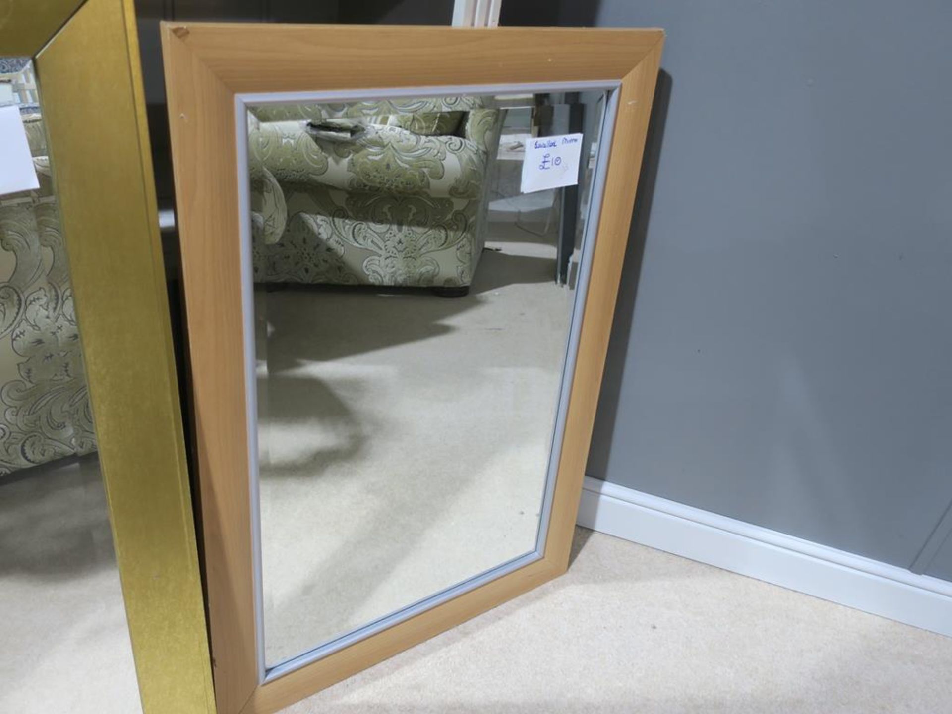 Three Bevelled Mirrors with various frames, Framed Print of a Rose (80cm x 100cm approx), Unframed - Image 8 of 10