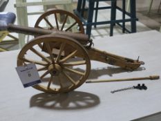 A Decorative Cannon with Metal Barrel, Fittings and Tyres (RRP £350)