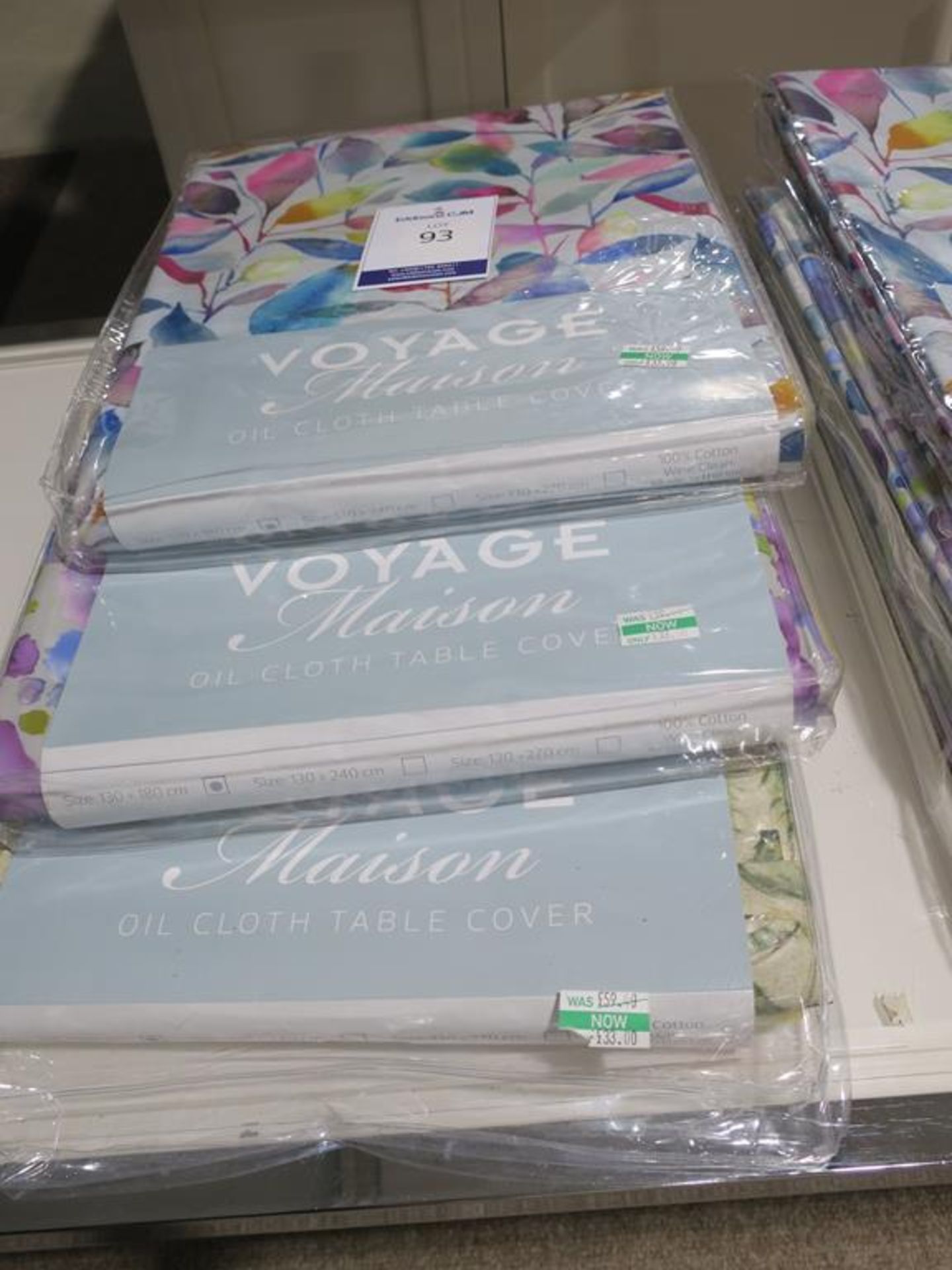 * Three packs of Voyage Maison Oil Cloth Table Cover (each size 130 x 180cm) (total reduced RRP £